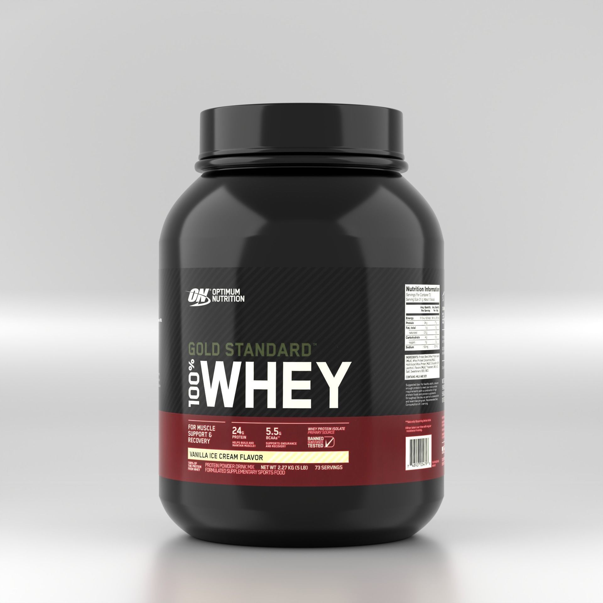 Whey Protein Jar - Sports Food Supplement 3D model_26