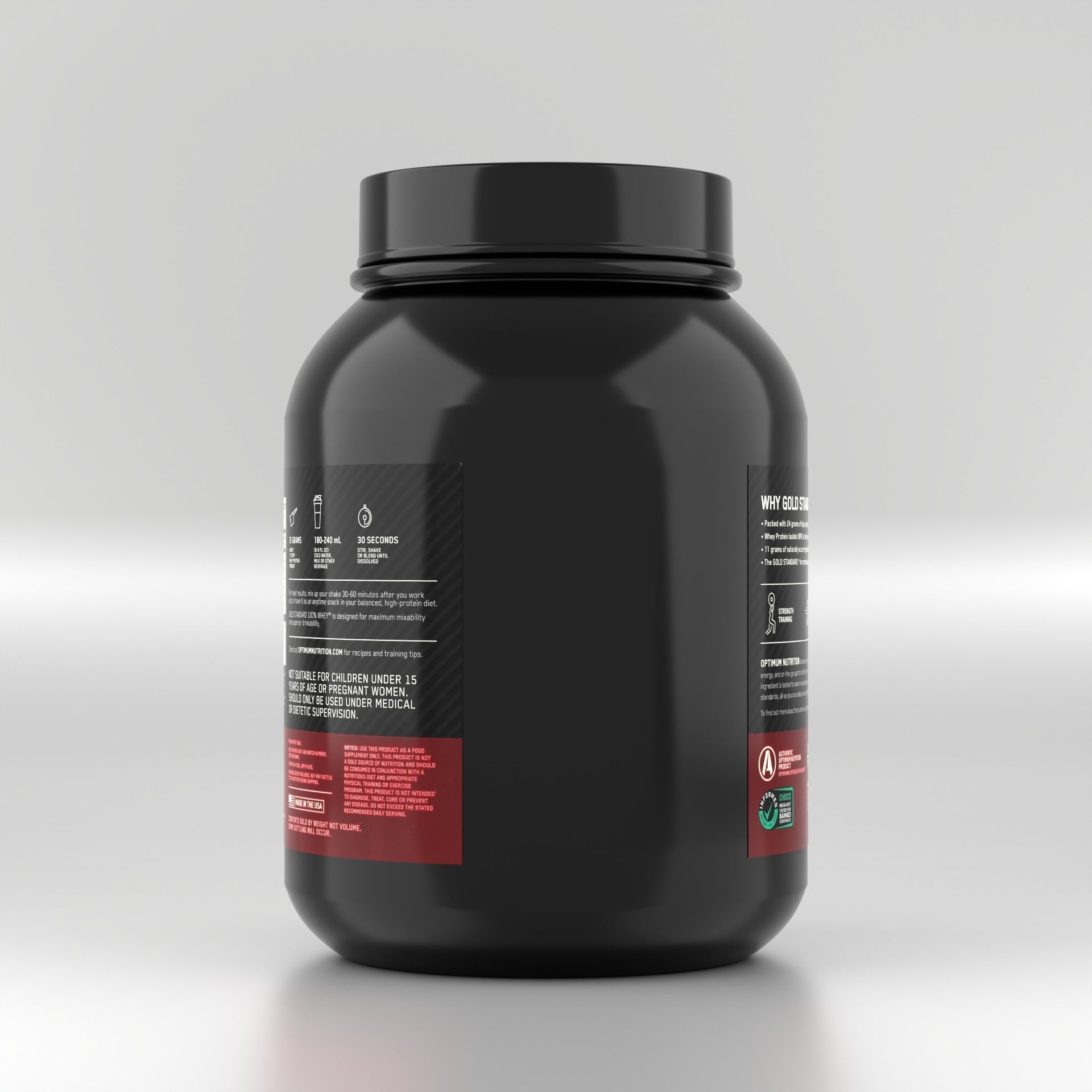 Whey Protein Jar - Sports Food Supplement 3D model_16
