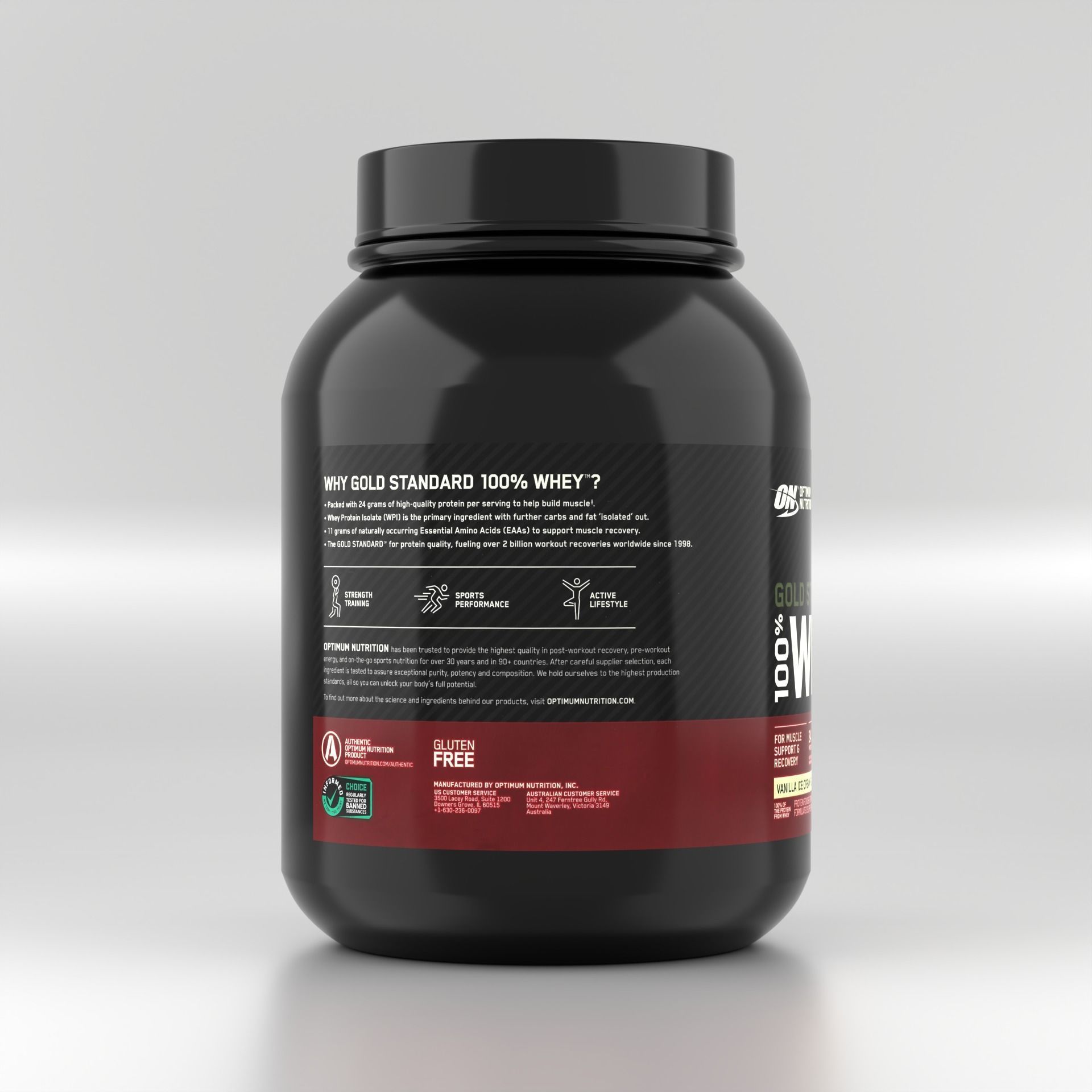 Whey Protein Jar - Sports Food Supplement 3D model_9