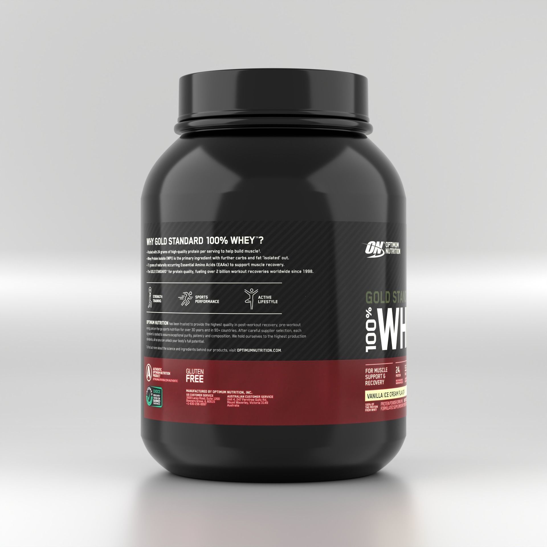 Whey Protein Jar - Sports Food Supplement 3D model_8