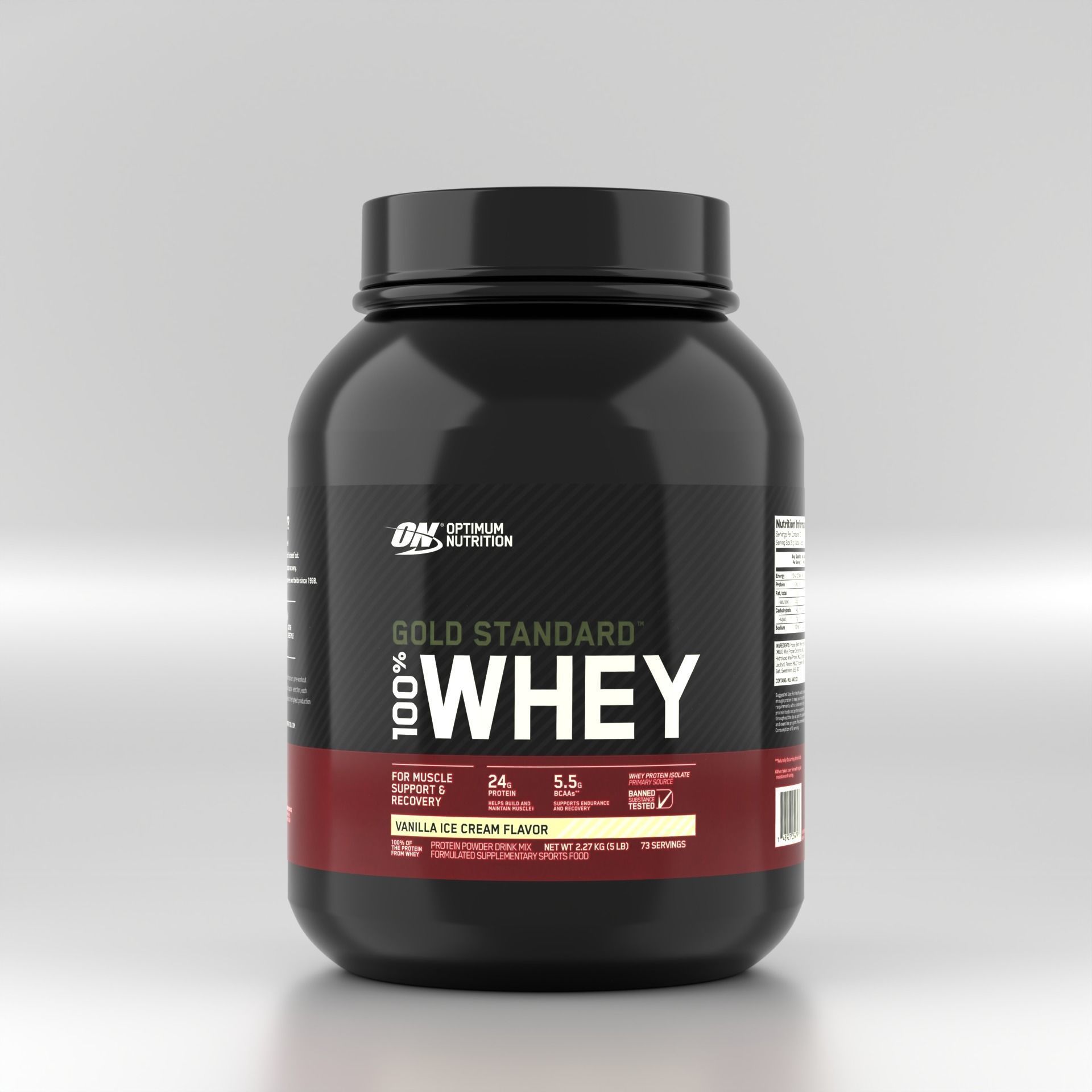 Whey Protein Jar - Sports Food Supplement 3D model_27