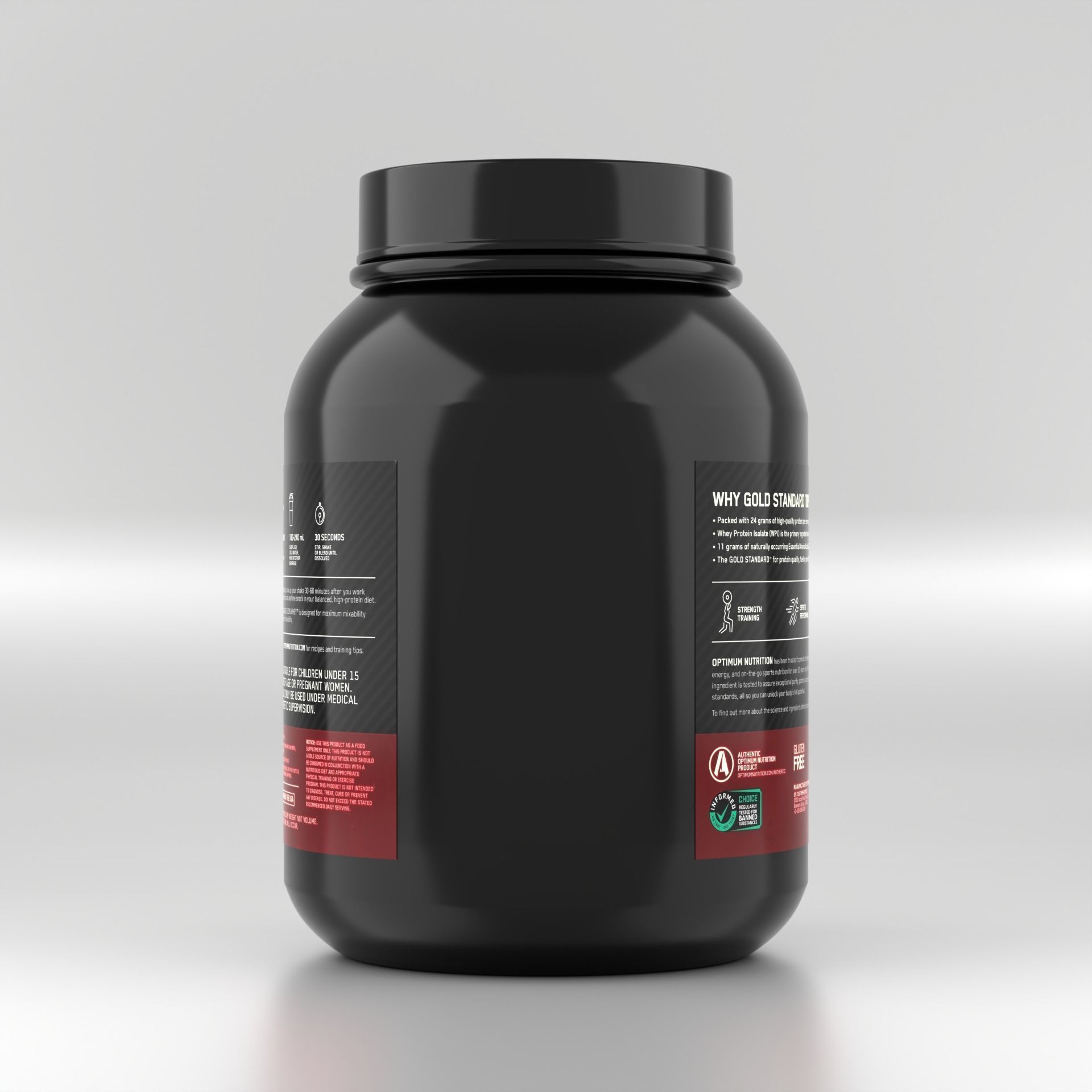 Whey Protein Jar - Sports Food Supplement 3D model_15