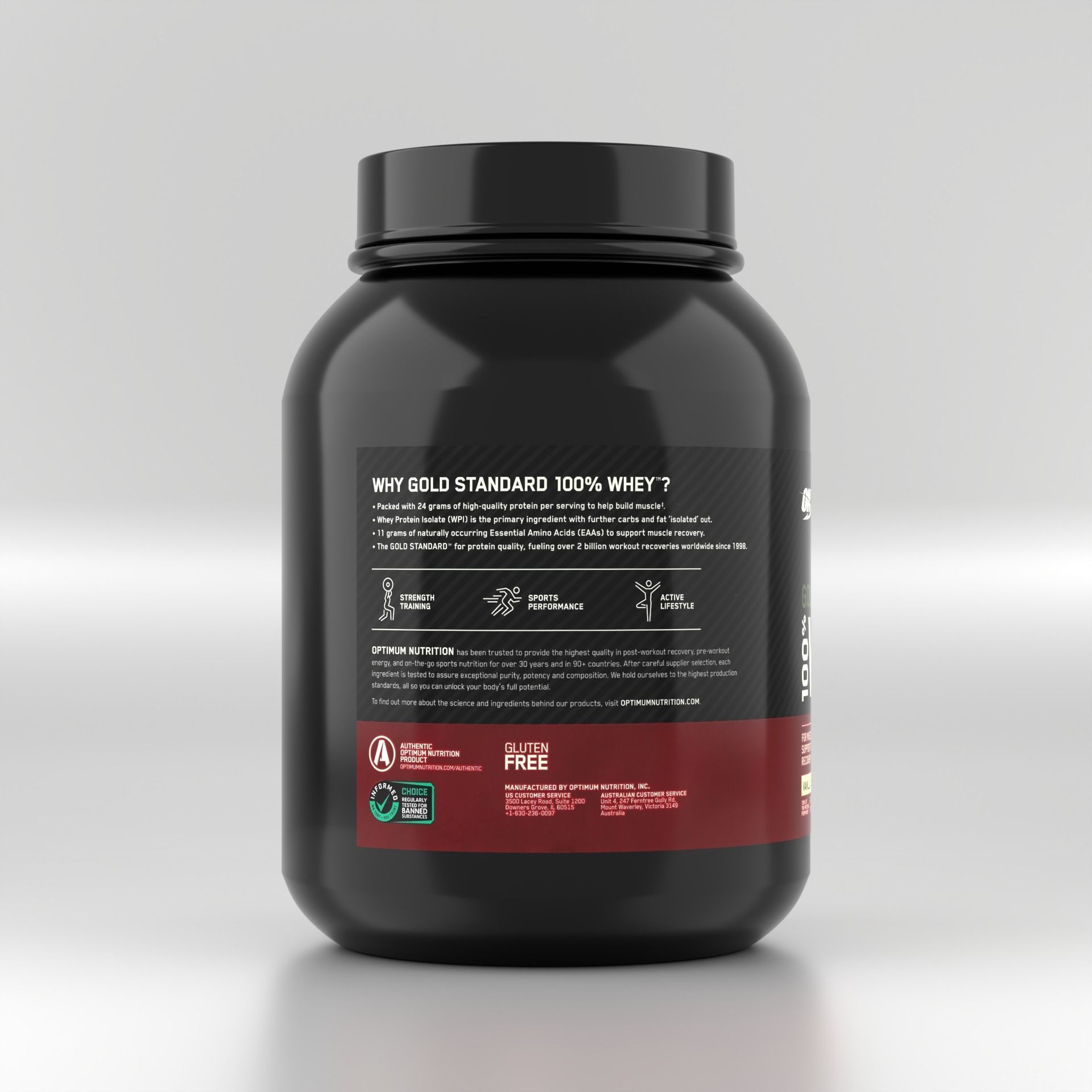 Whey Protein Jar - Sports Food Supplement 3D model_10