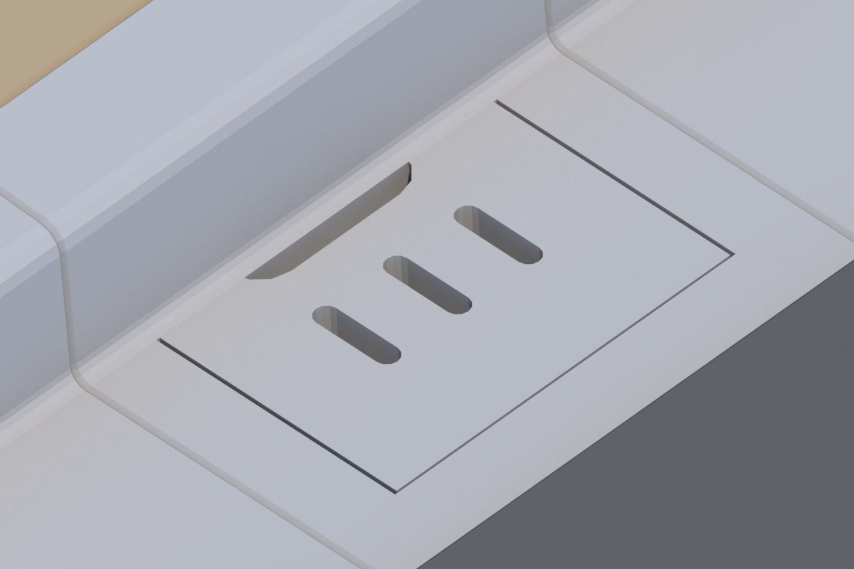 L-shaped gutter Street culvert Type 2 3D model_8