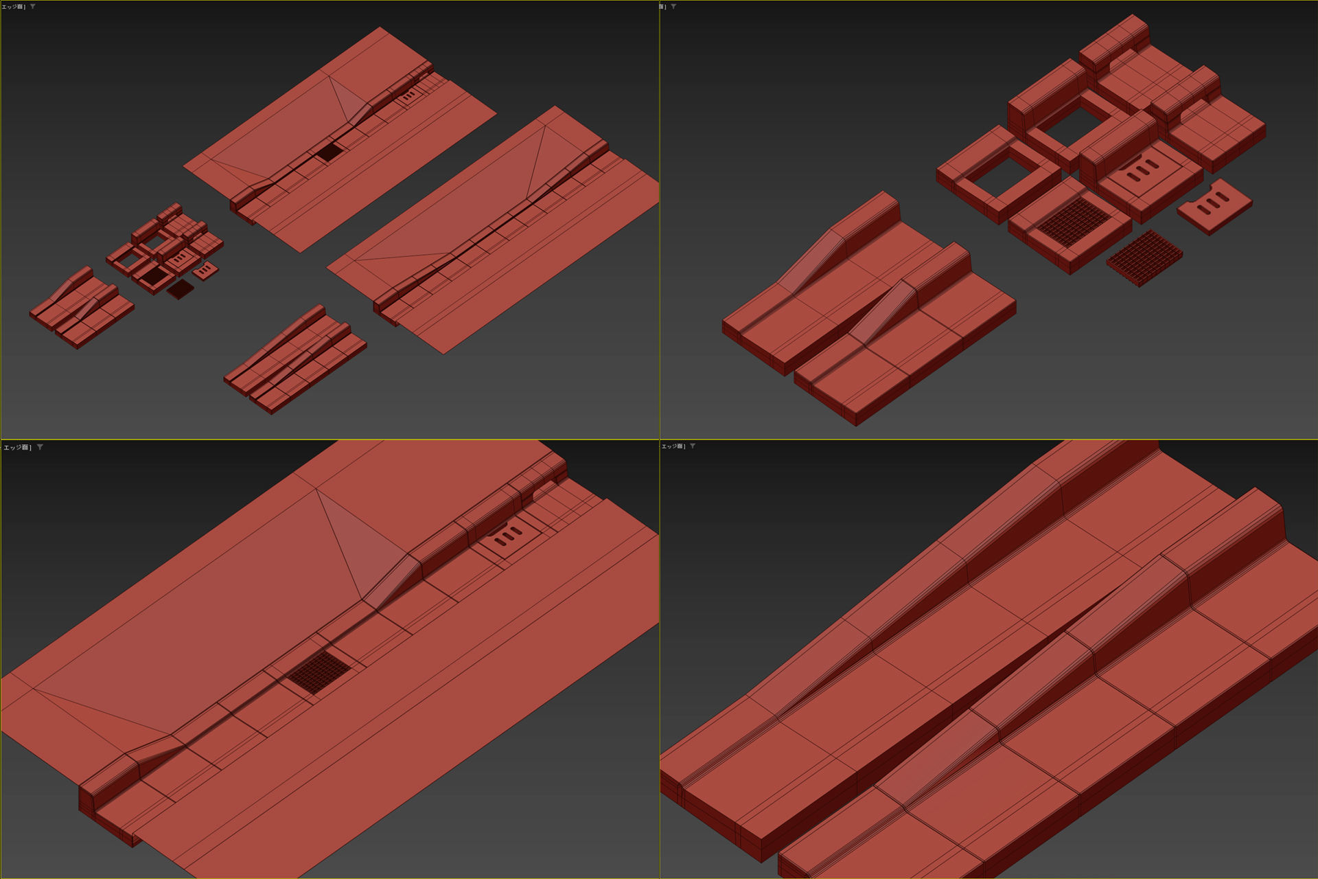 L-shaped gutter Street culvert Type 2 3D model_10