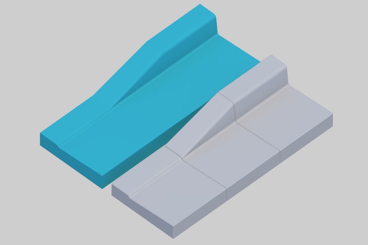 L-shaped gutter Street culvert Type 2 3D model_5