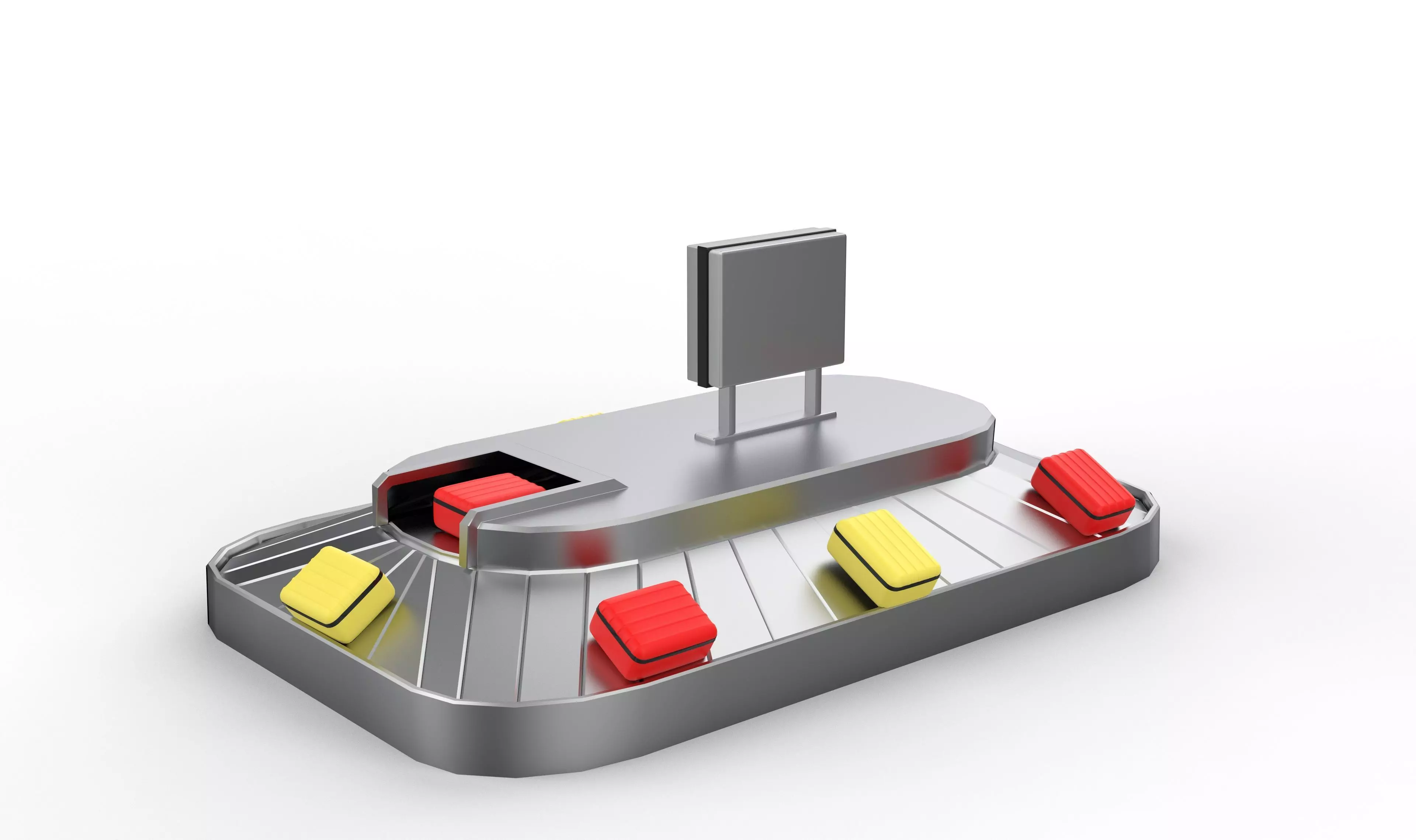 Airport Baggage Claim Transport Low-poly 3D model