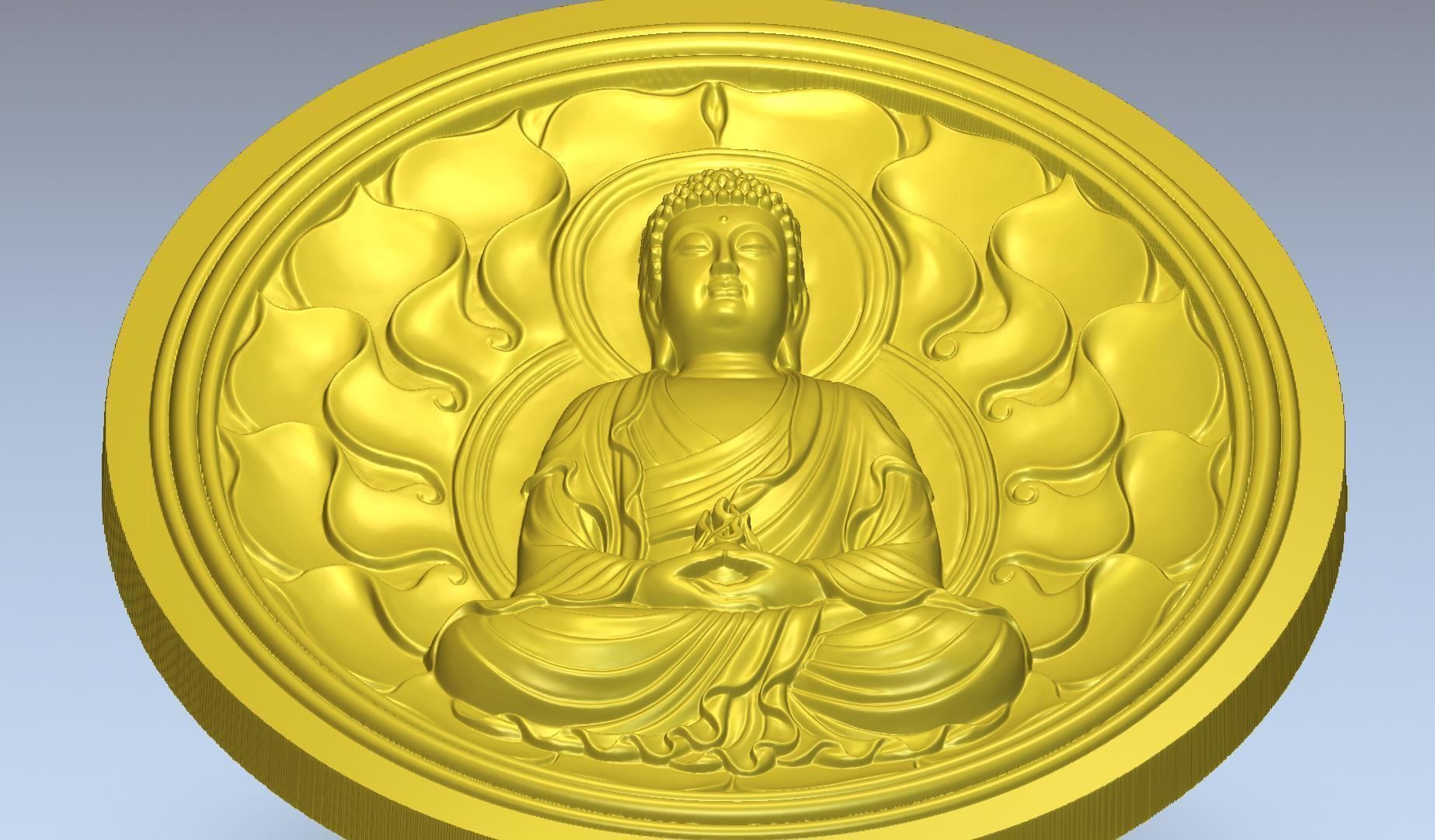 Buddha Meditation 3D Artcam Design  3D print model_1