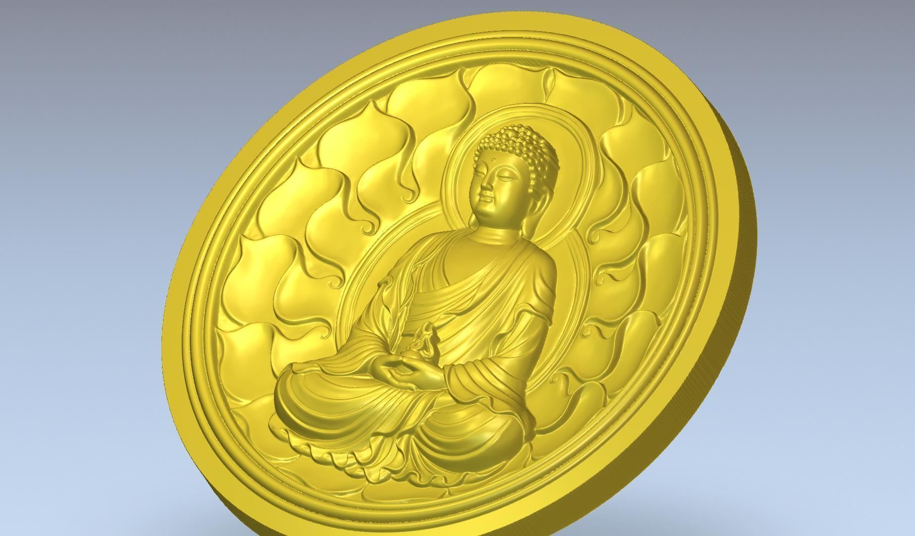 Buddha Meditation 3D Artcam Design  3D print model_2