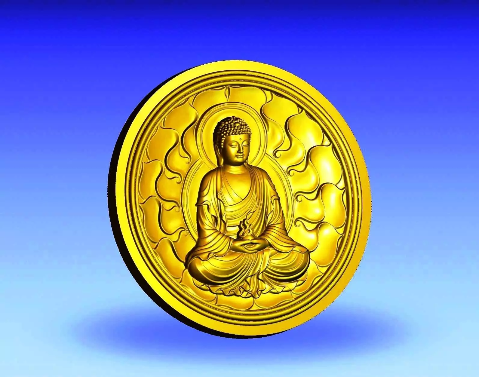 Buddha Meditation 3D Artcam Design  3D print model_0