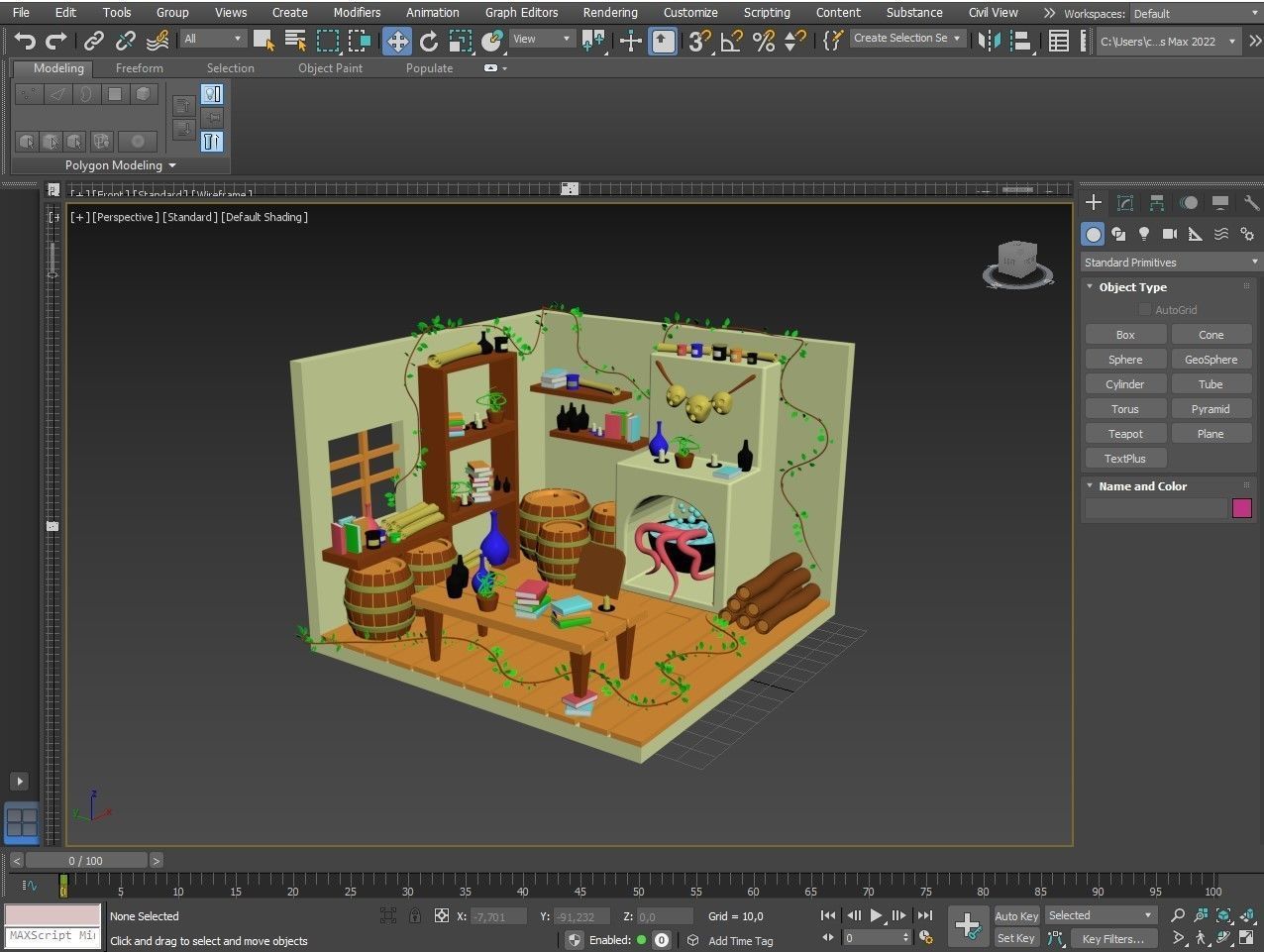 magic laboratory Free low-poly 3D model_1