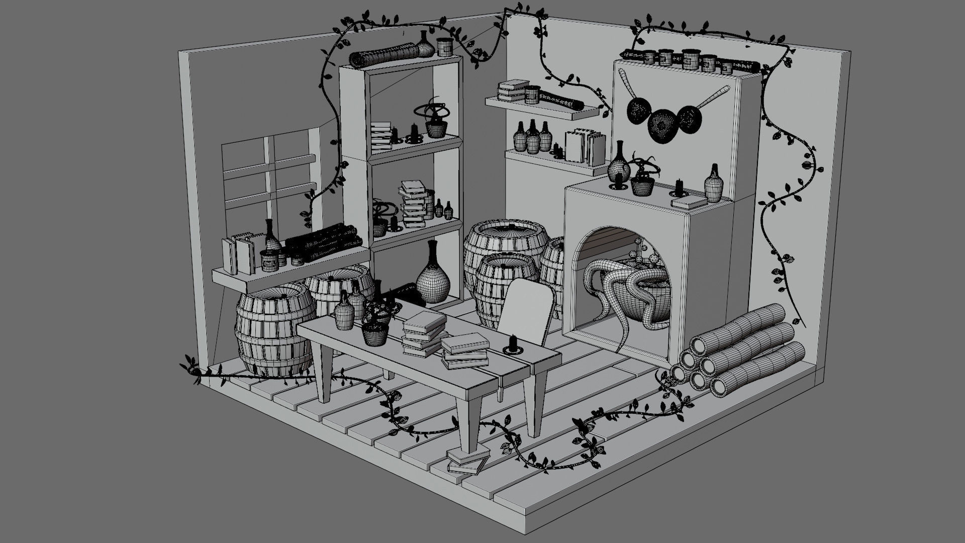 magic laboratory Free low-poly 3D model_5