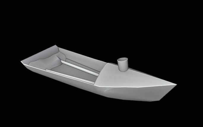 Pop Pop Boat Low-poly 3D model_7