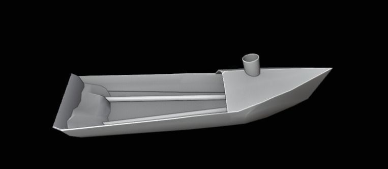 Pop Pop Boat Low-poly 3D model_8