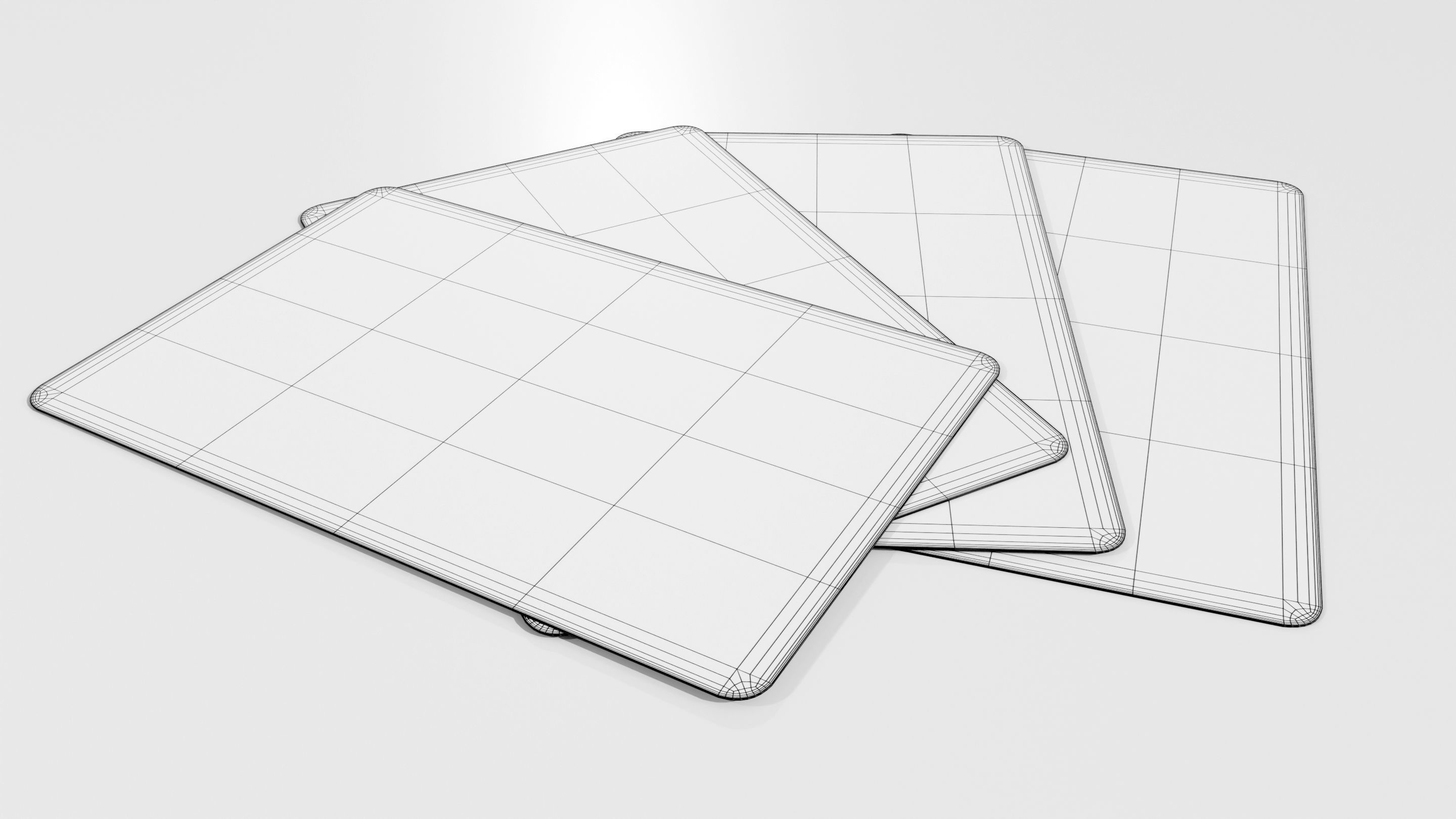 Standard 52-card deck of French-suited playing cards 3D model_18