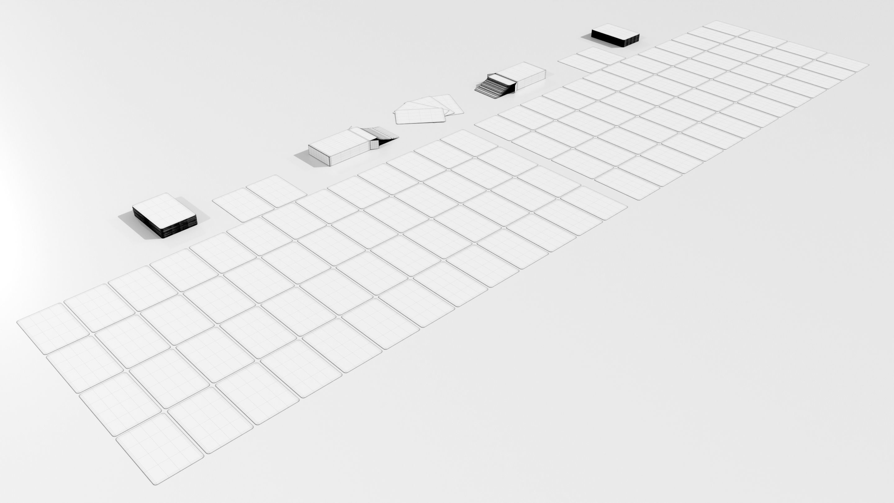 Standard 52-card deck of French-suited playing cards 3D model_12