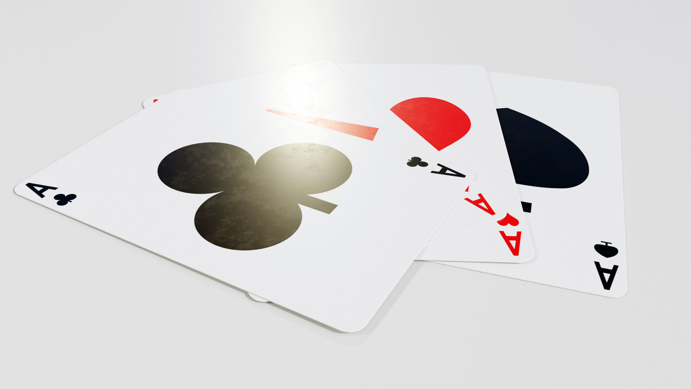 Standard 52-card deck of French-suited playing cards 3D model_8