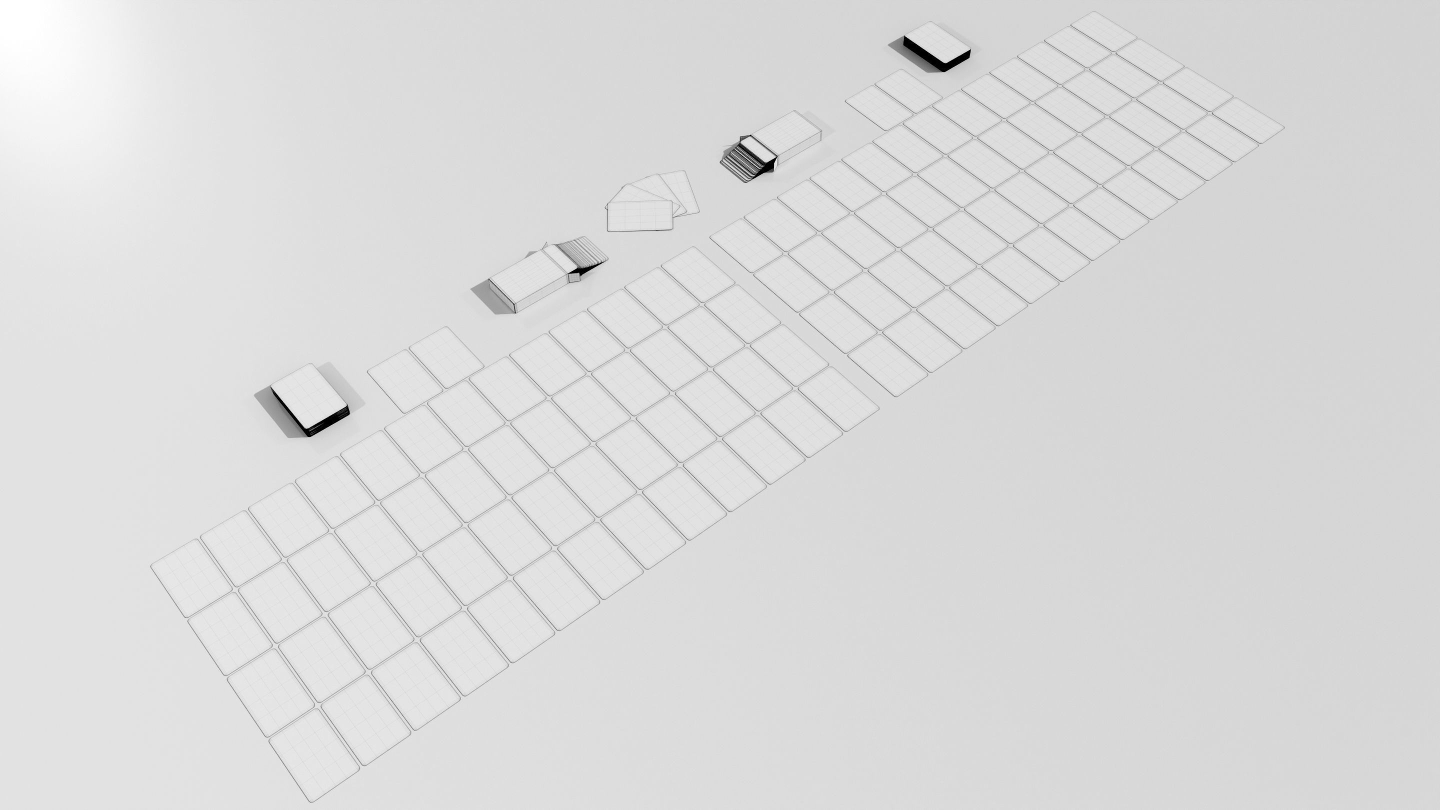 Standard 52-card deck of French-suited playing cards 3D model_16