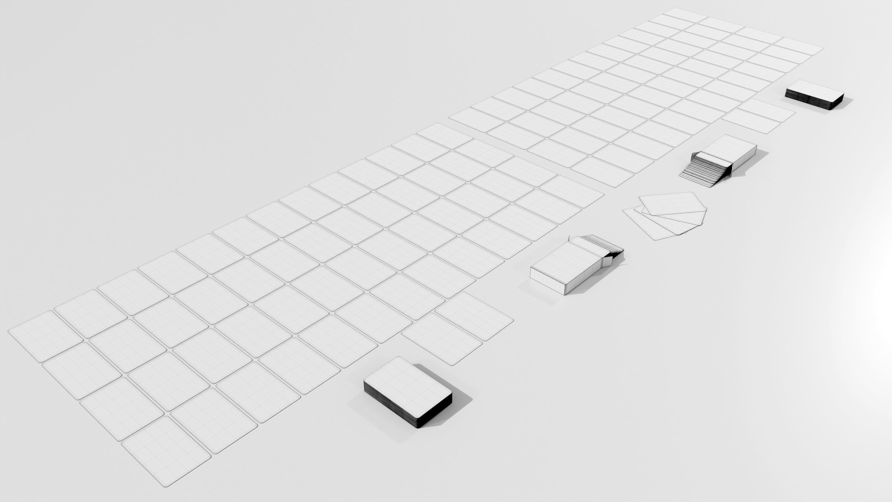 Standard 52-card deck of French-suited playing cards 3D model_14