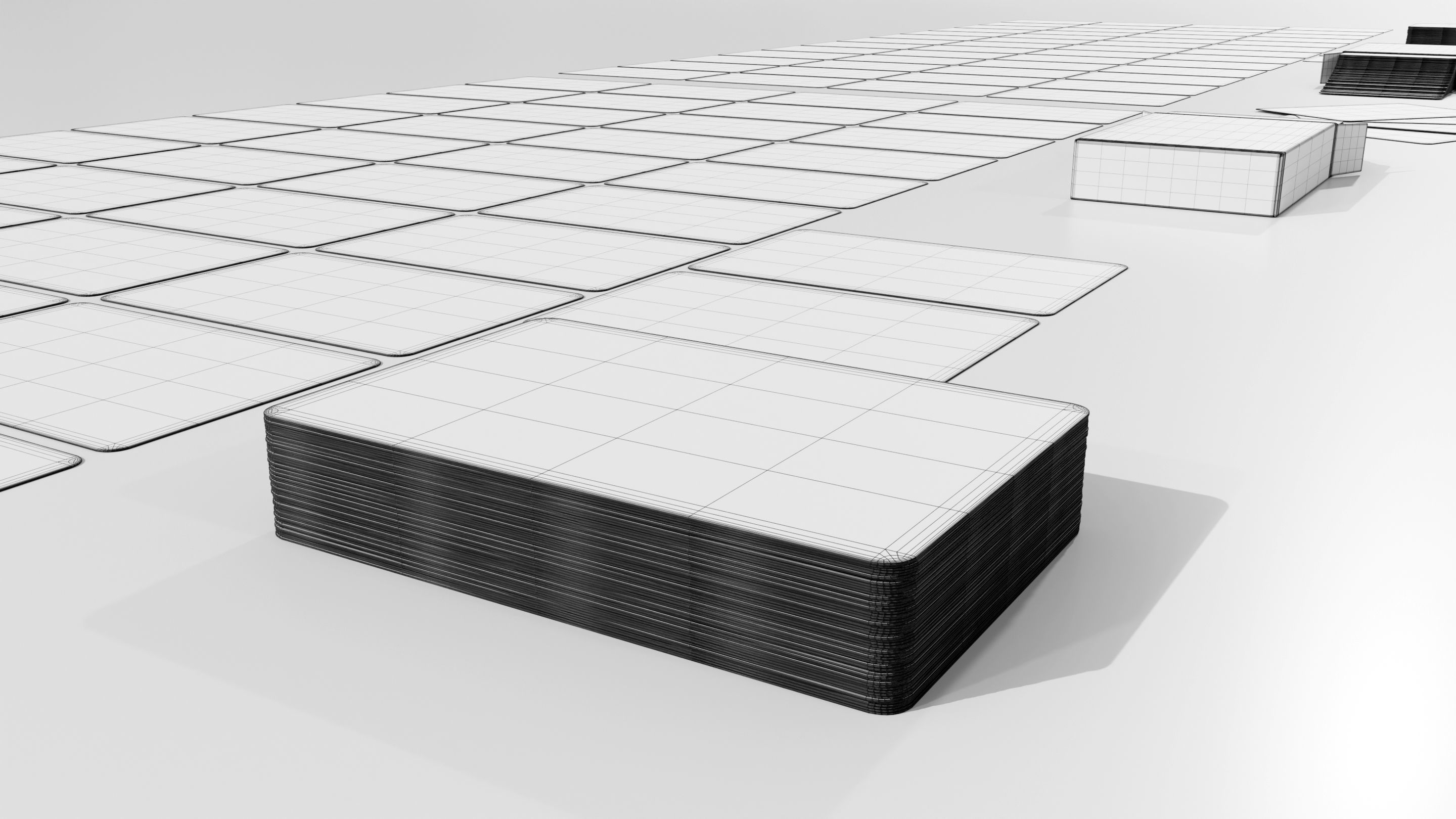 Standard 52-card deck of French-suited playing cards 3D model_19