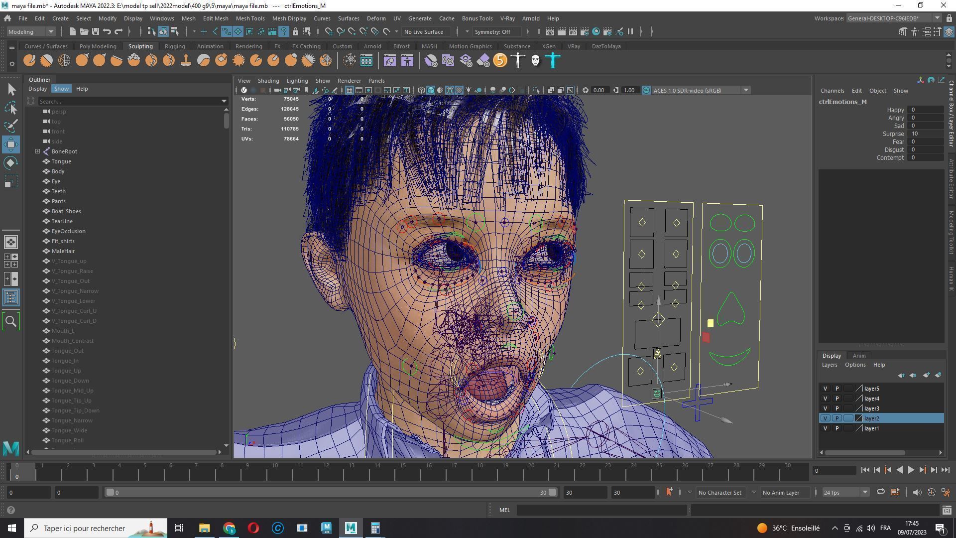 Joe-Realistic Asian Boy Low-poly 3D model_16