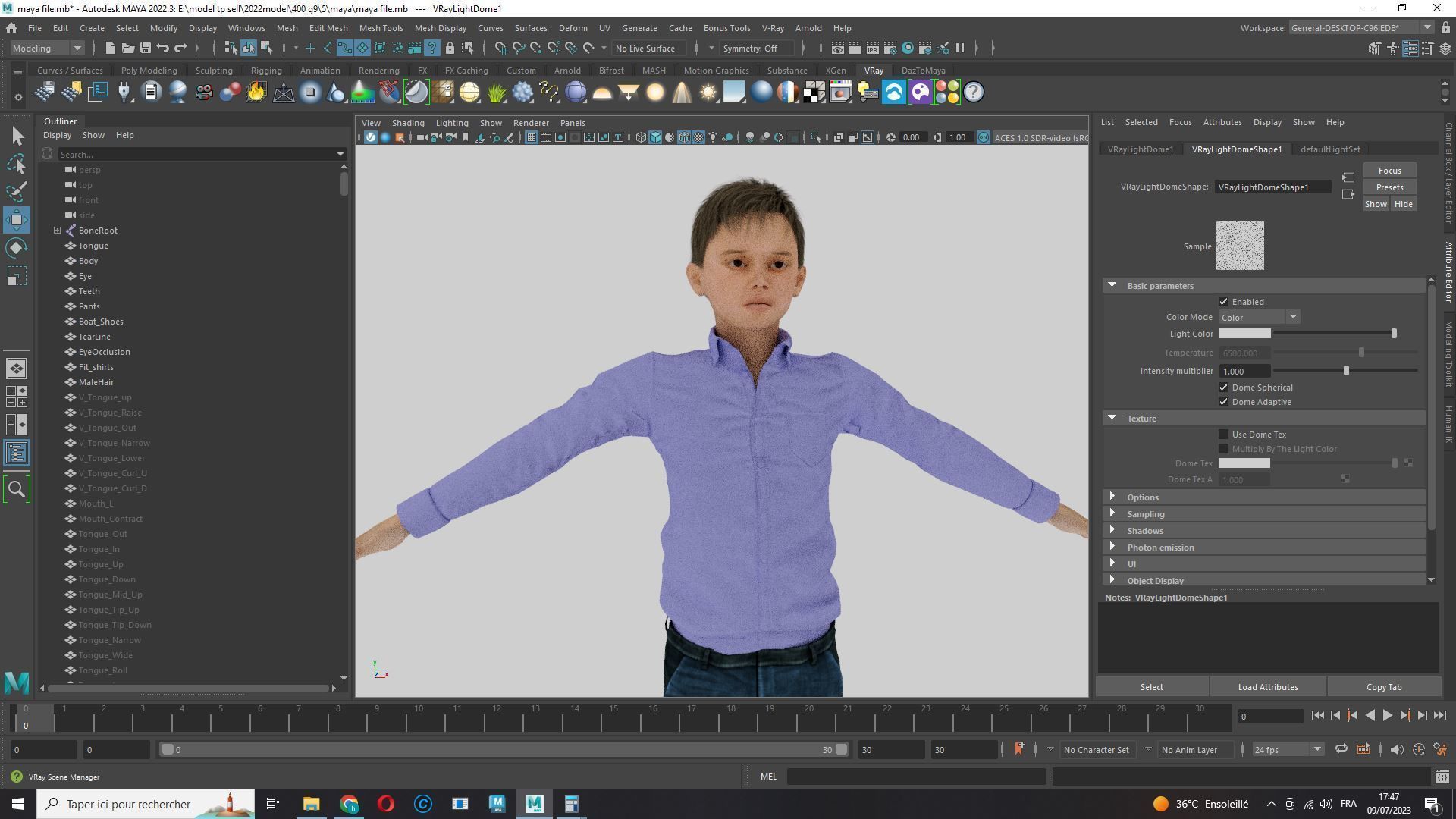 Joe-Realistic Asian Boy Low-poly 3D model_17
