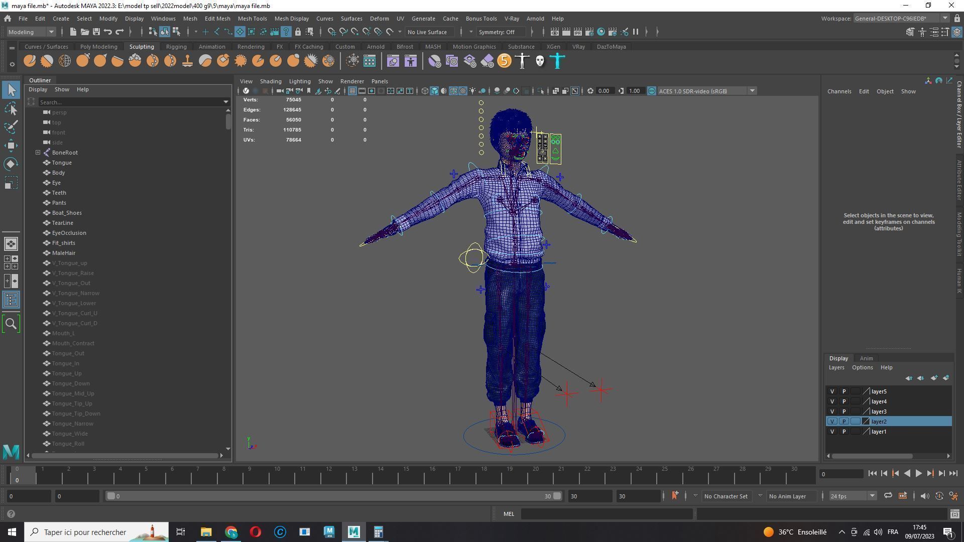 Joe-Realistic Asian Boy Low-poly 3D model_15