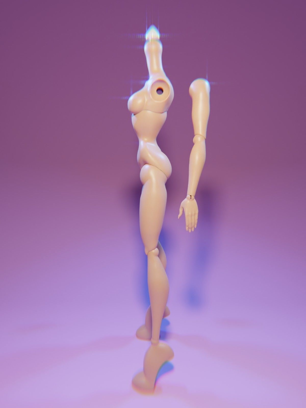 BRATZ INSPIRED FEMALE BODY 3D print model_2
