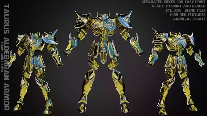 Saint Seiya Taurus Aldebaran Helmet for Cosplay 3D print model