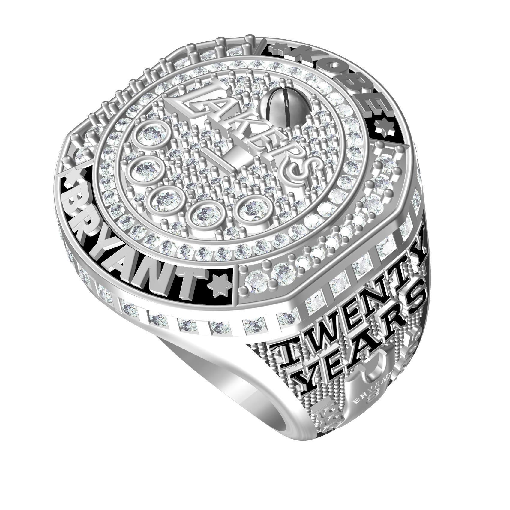 Black Mamba Lakers Championship Ring 3D print model_2