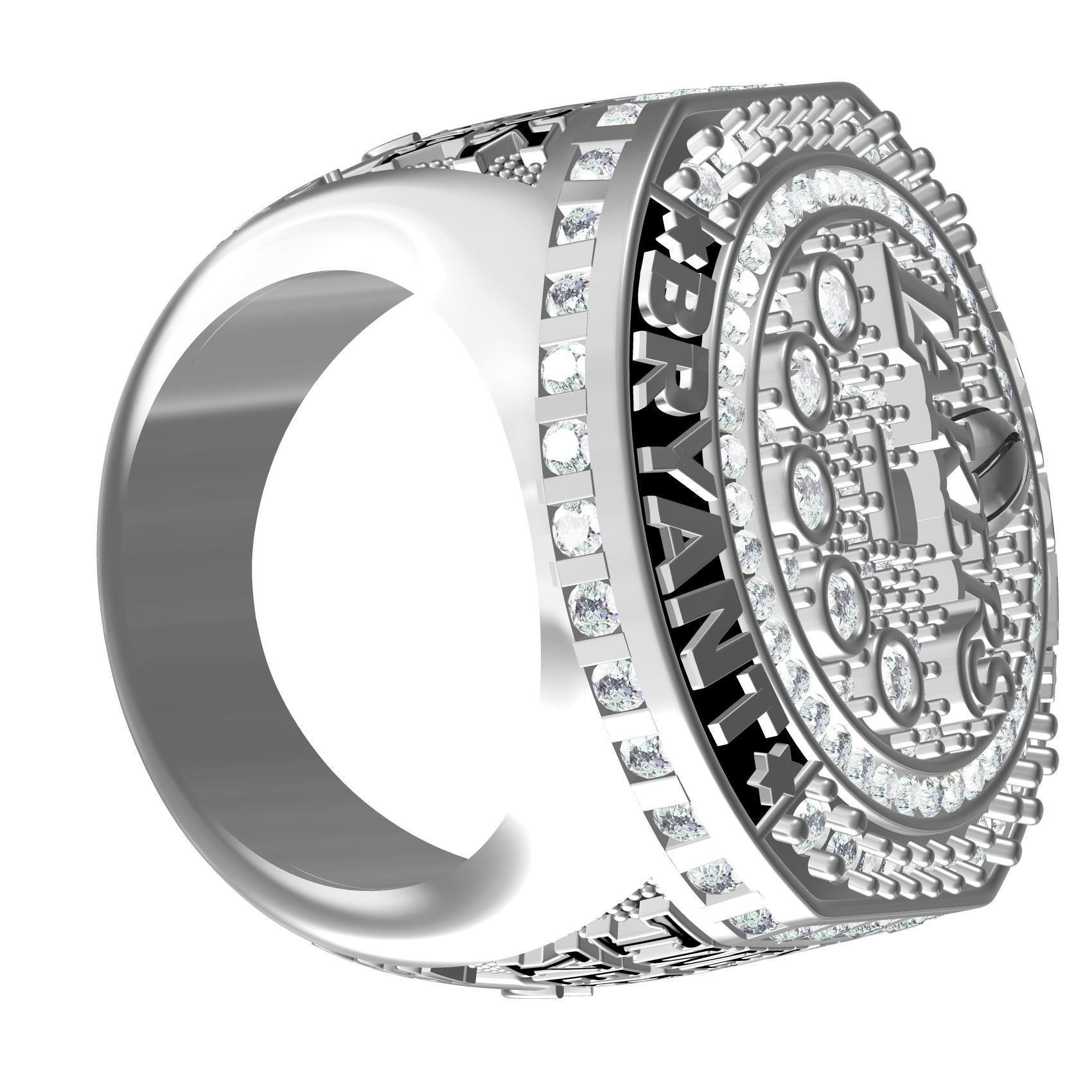 Black Mamba Lakers Championship Ring 3D print model_8