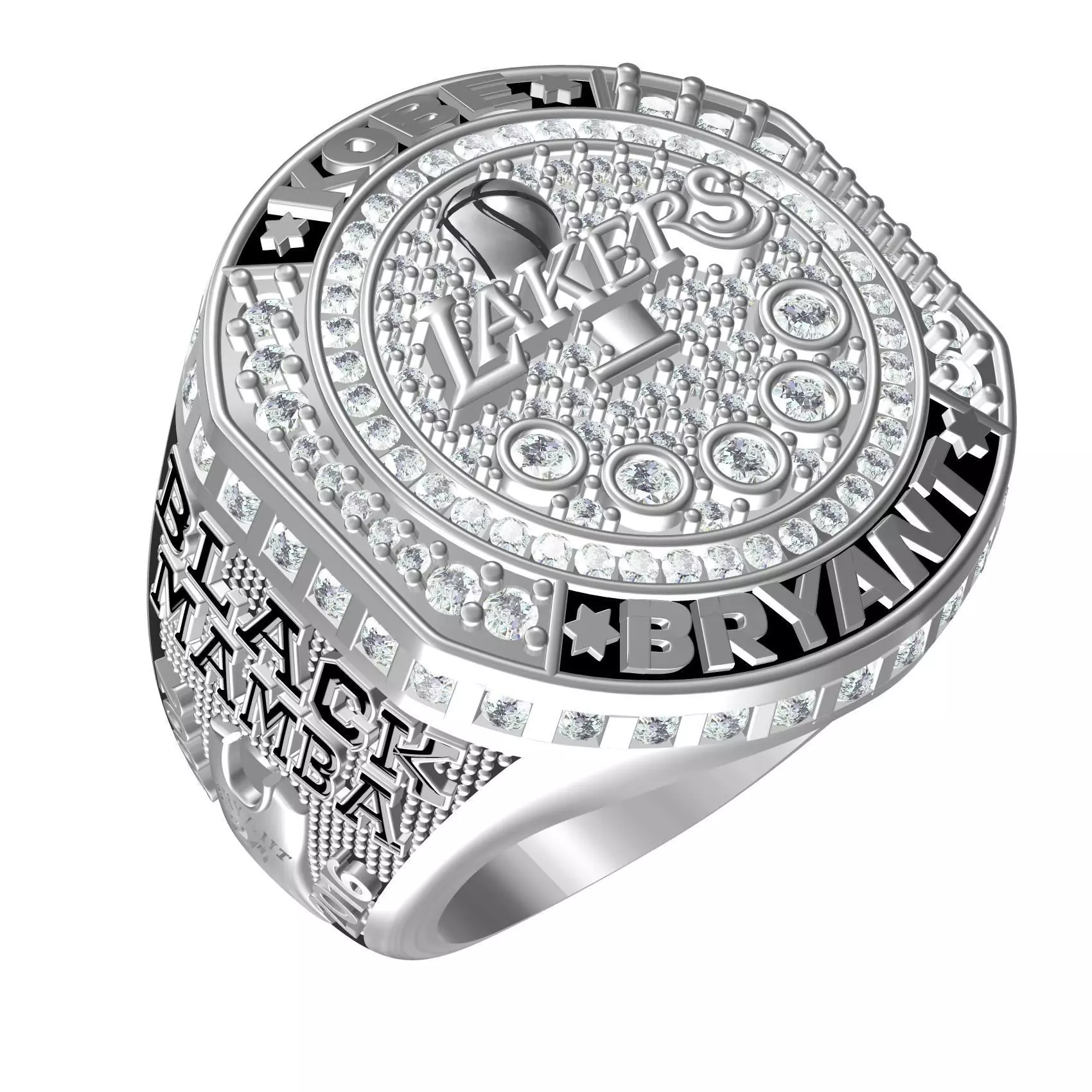 Black Mamba Lakers Championship Ring 3D print model_0