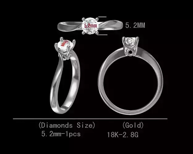 Round Diamond Solitaire Engagement Ring