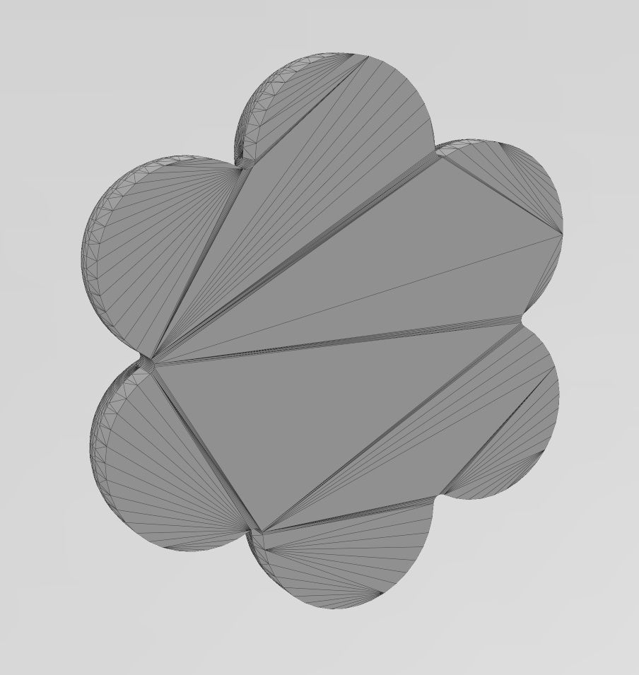 Corolla flower Florentine rosette onlay relief 3D print model_11