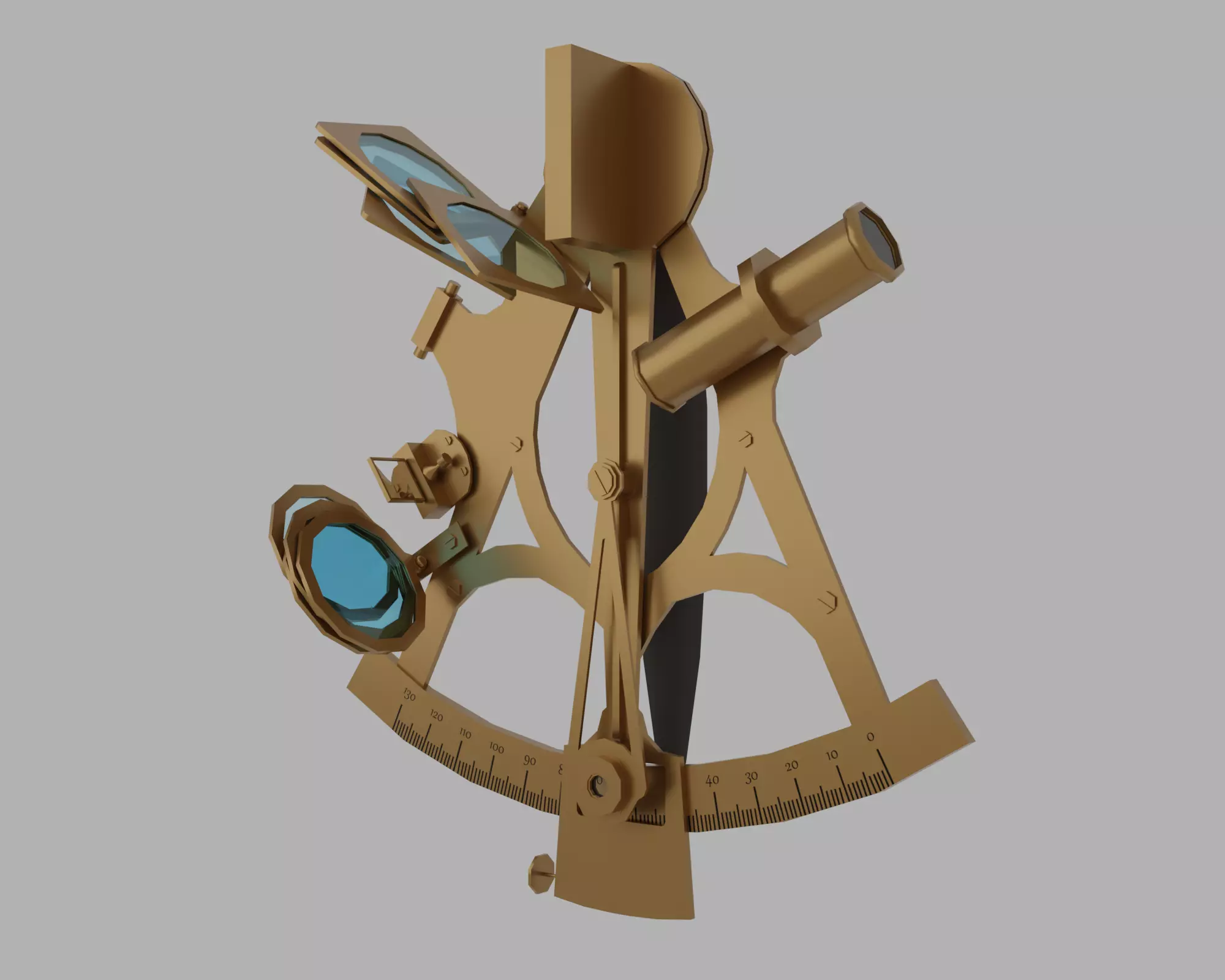 Sextant Low-poly 3D model