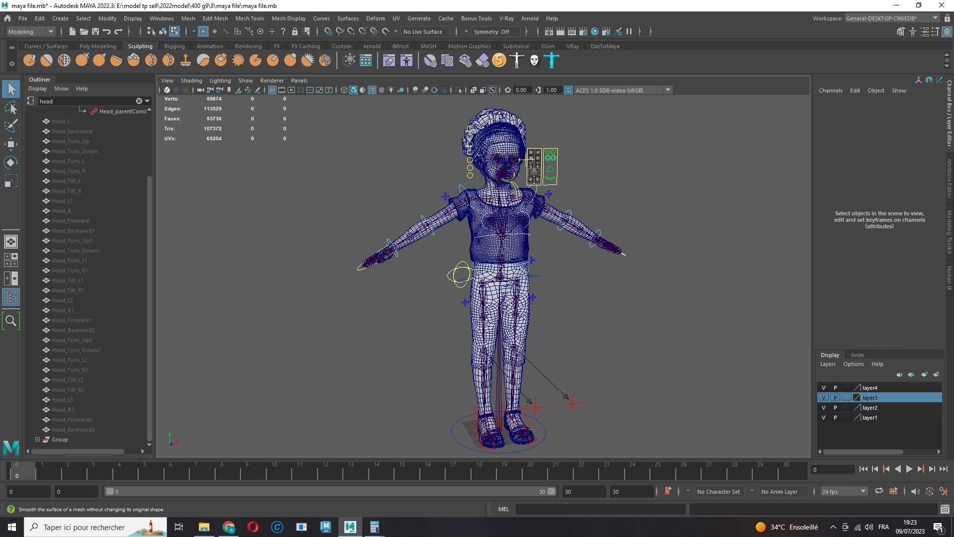 Kimani-Realistic African girl Low-poly 3D model_18