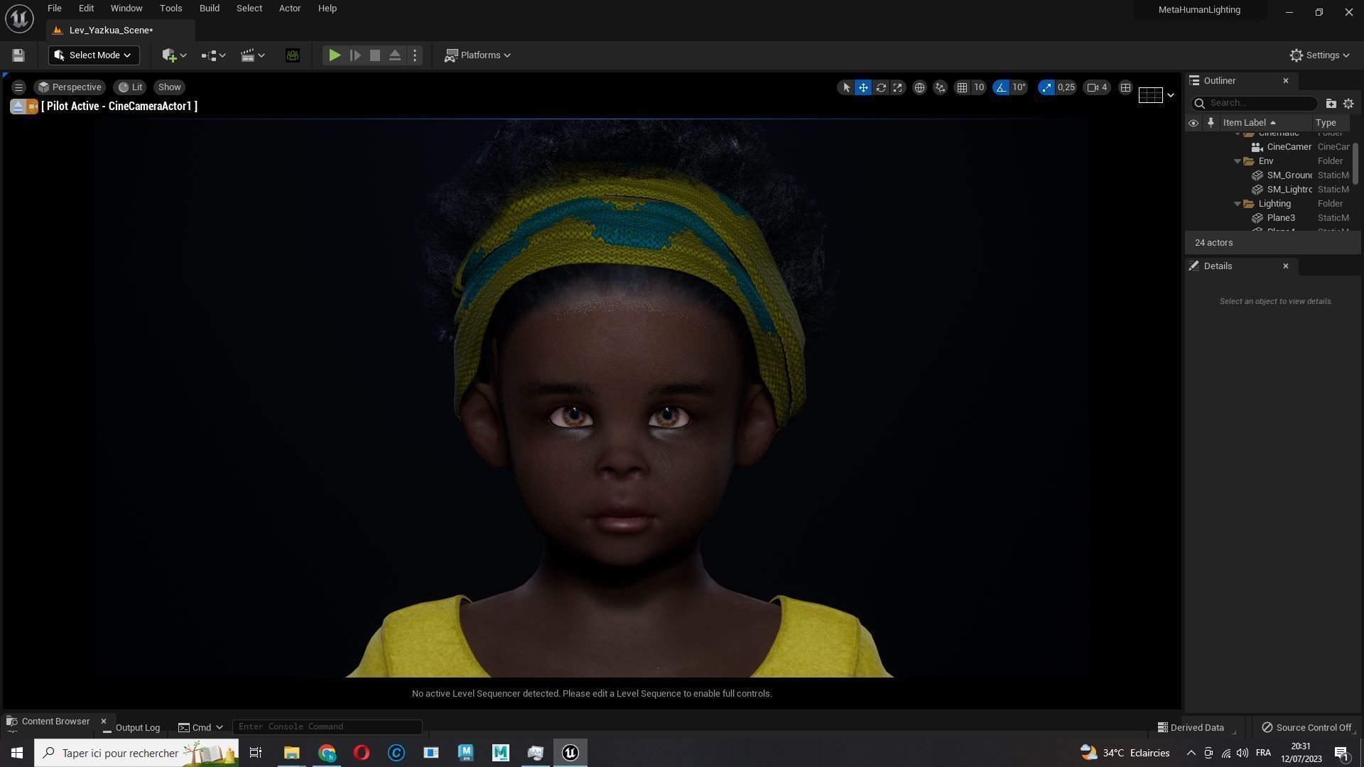 Kimani-Realistic African girl Low-poly 3D model_21