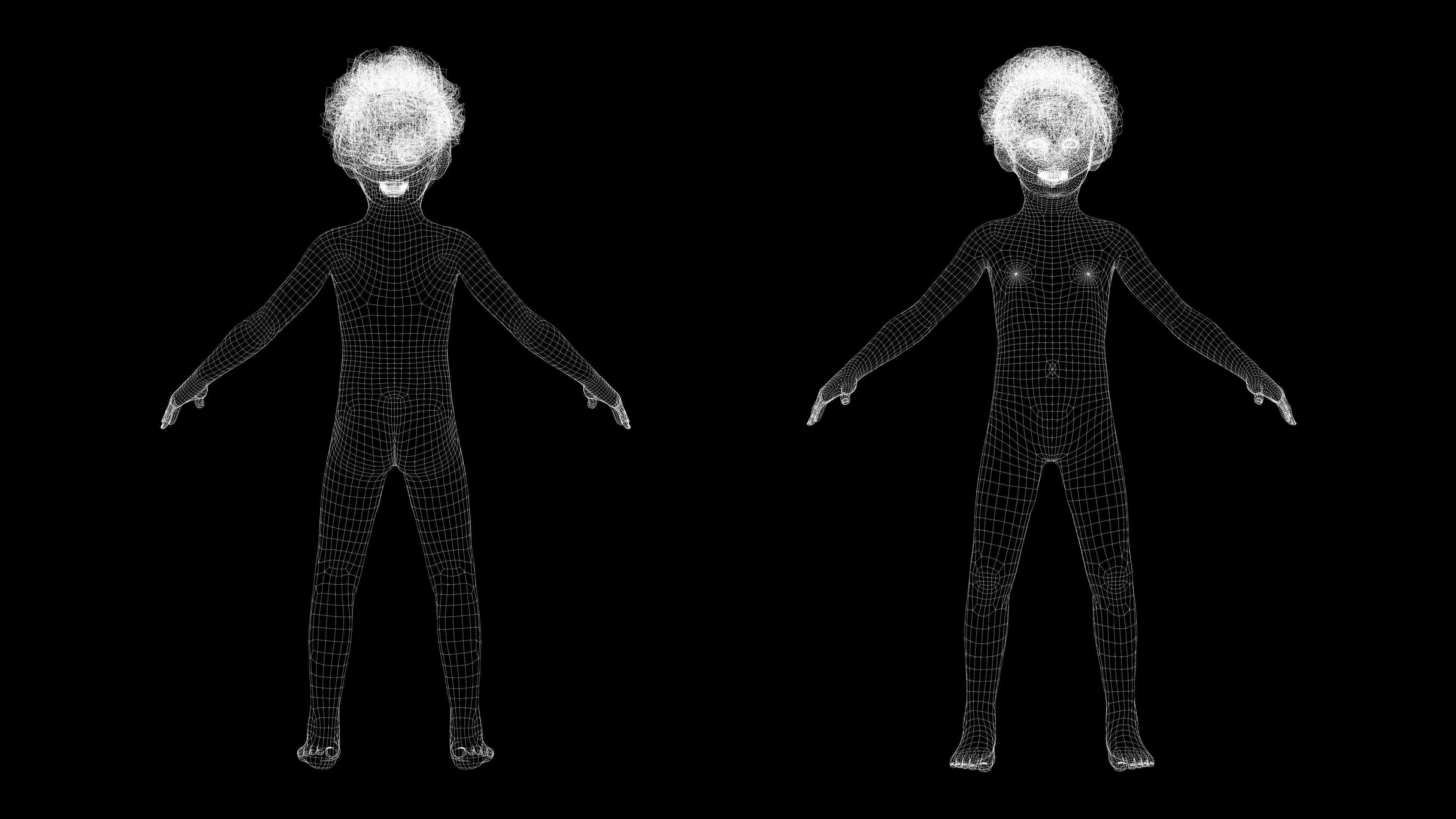 Kimani-Realistic African girl Low-poly 3D model_13
