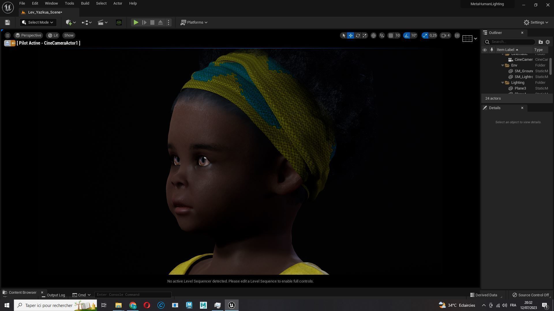 Kimani-Realistic African girl Low-poly 3D model_22