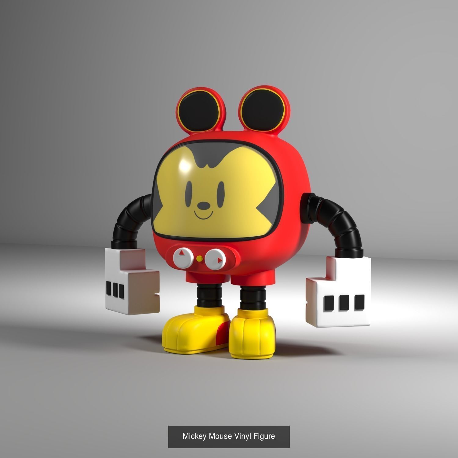 Disney Vinyl Figures   Mickey Minnie Marie Oswald 3D Model Collection_4