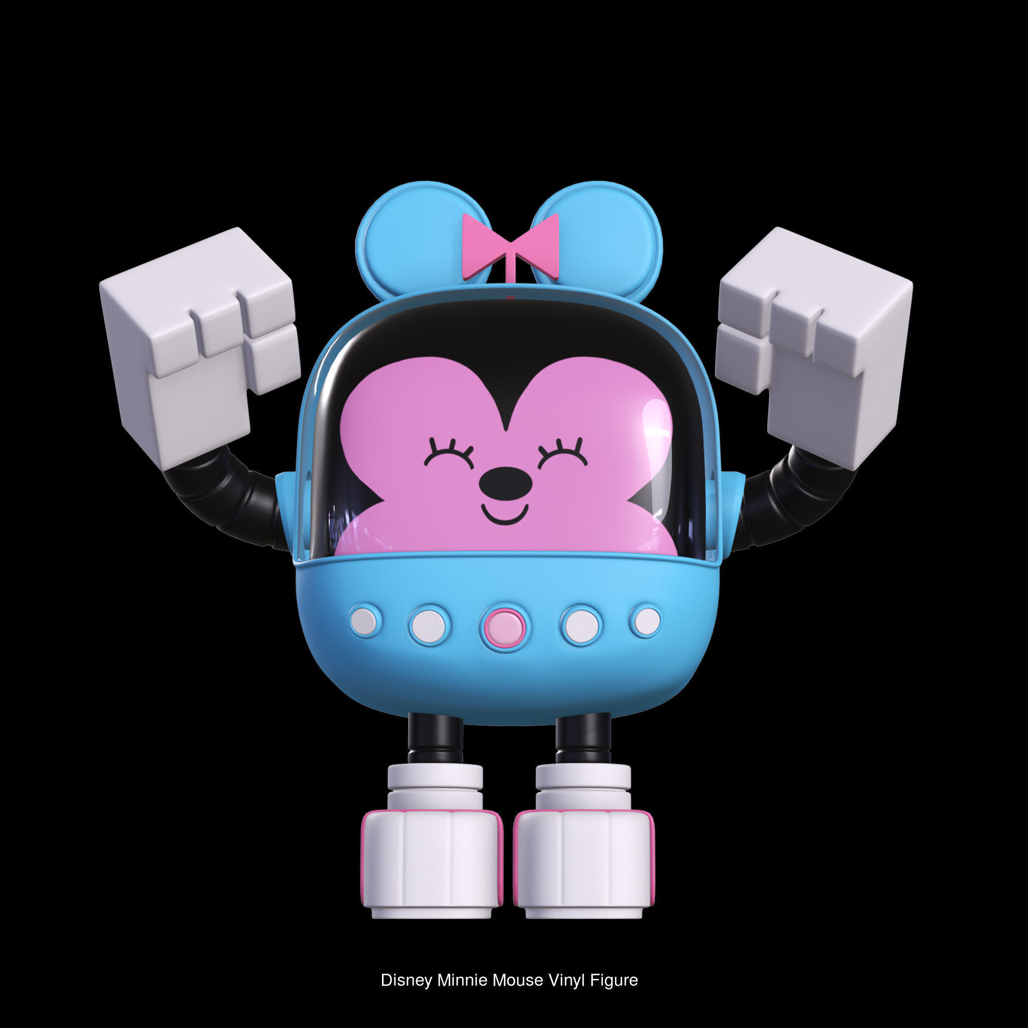 Disney Vinyl Figures   Mickey Minnie Marie Oswald 3D Model Collection_3