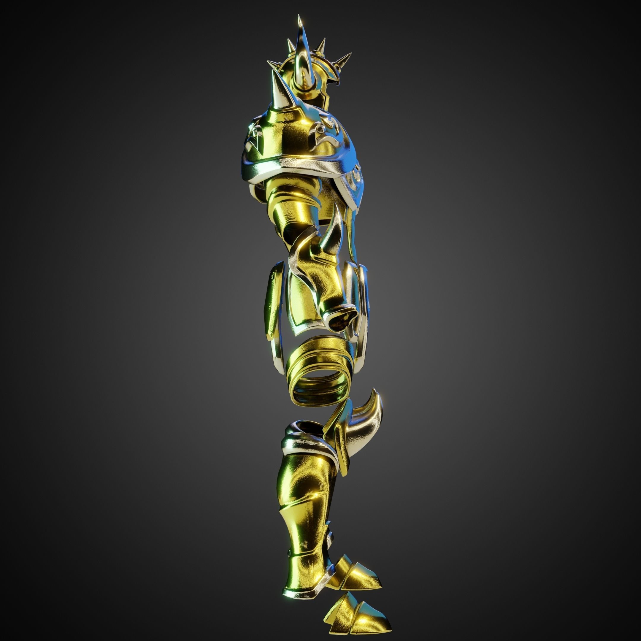 Saint Seiya Taurus Aldebaran Helmet and Armor for Cosplay 3D Model Collection_9