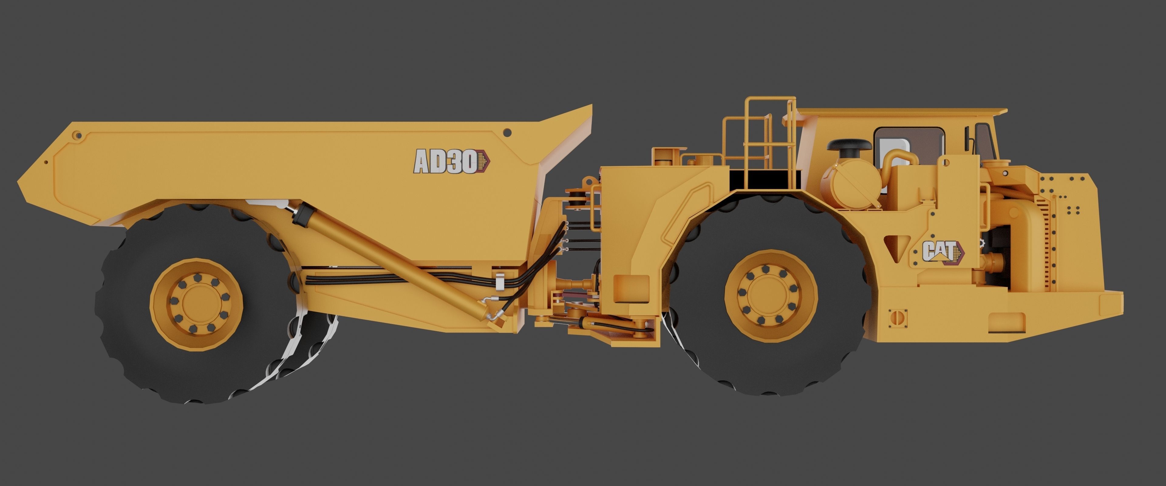 Underground Mining Trucks AD30 3d Model 3D model | CGTrader