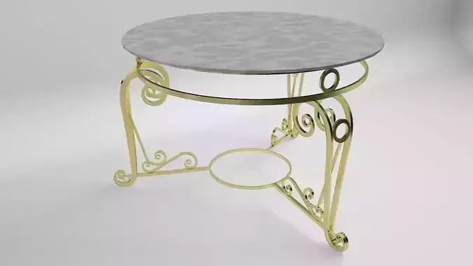 Three legged wrought Iron garden table