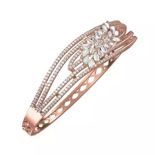 Antique Floral Diamond Bracelet