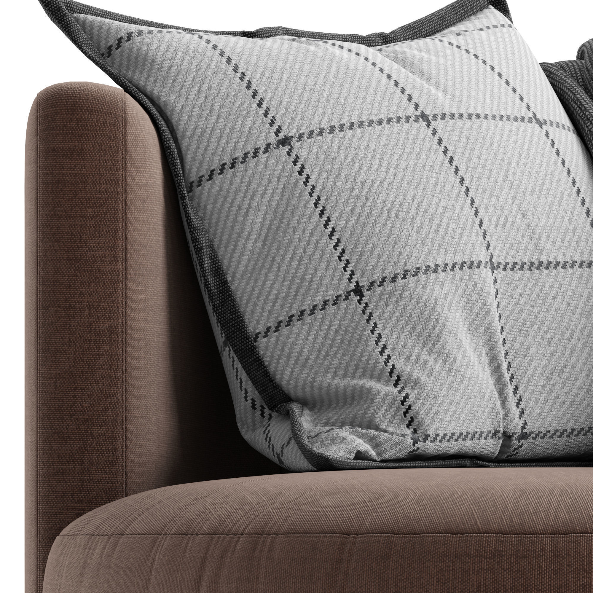 Potterybarn Balboa Upholstered Swivel Armchair with Wood Base 3D model_12