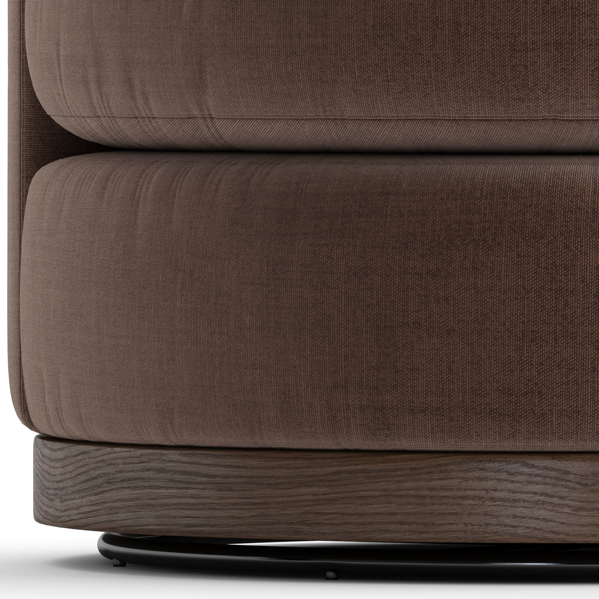 Potterybarn Balboa Upholstered Swivel Armchair with Wood Base 3D model_14