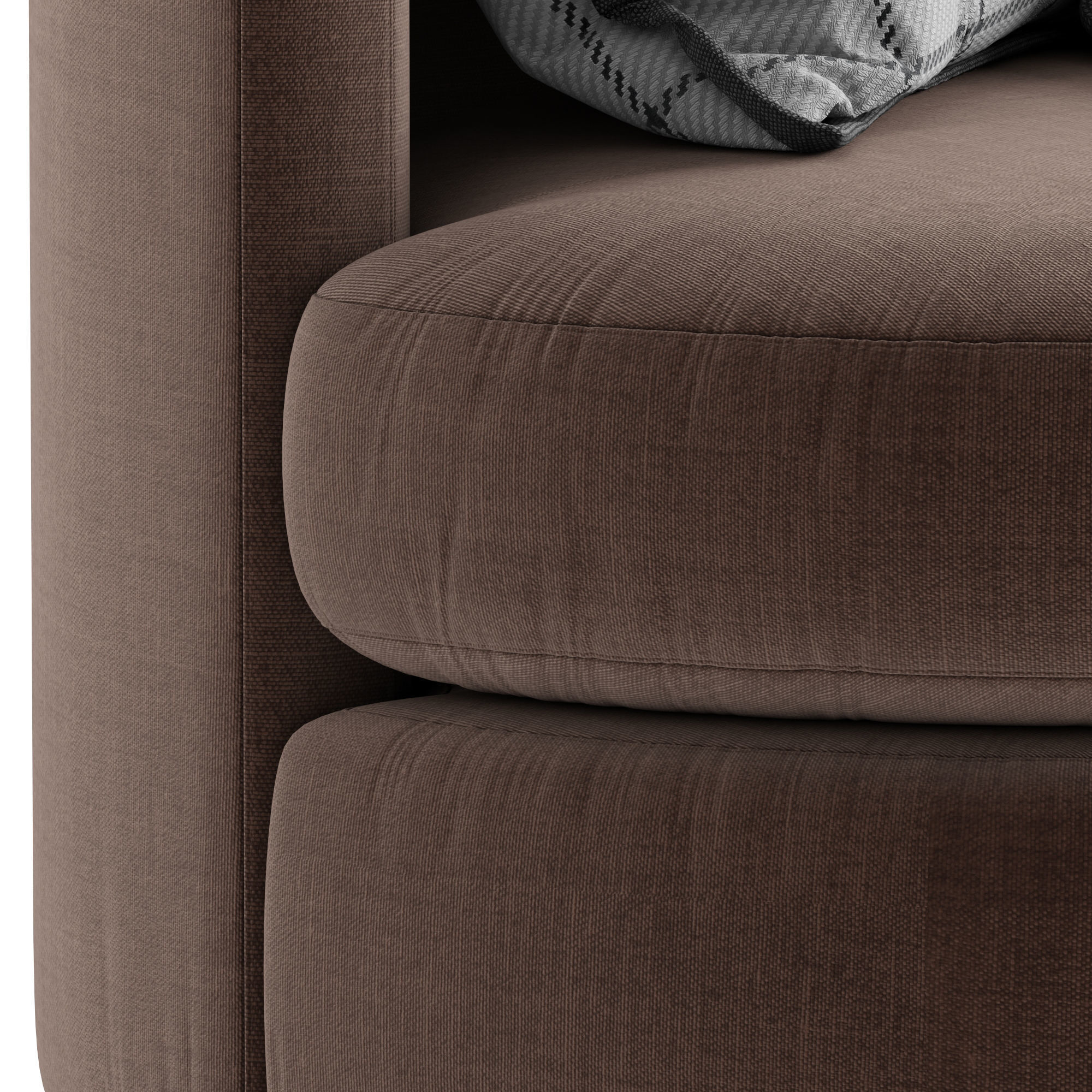 Potterybarn Balboa Upholstered Swivel Armchair with Wood Base 3D model_11