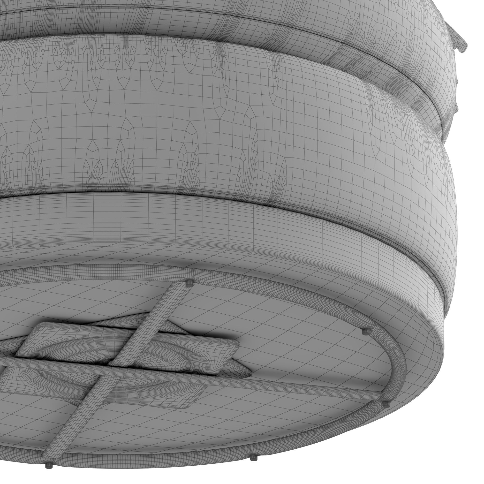 Potterybarn Balboa Upholstered Swivel Armchair with Wood Base 3D model_19