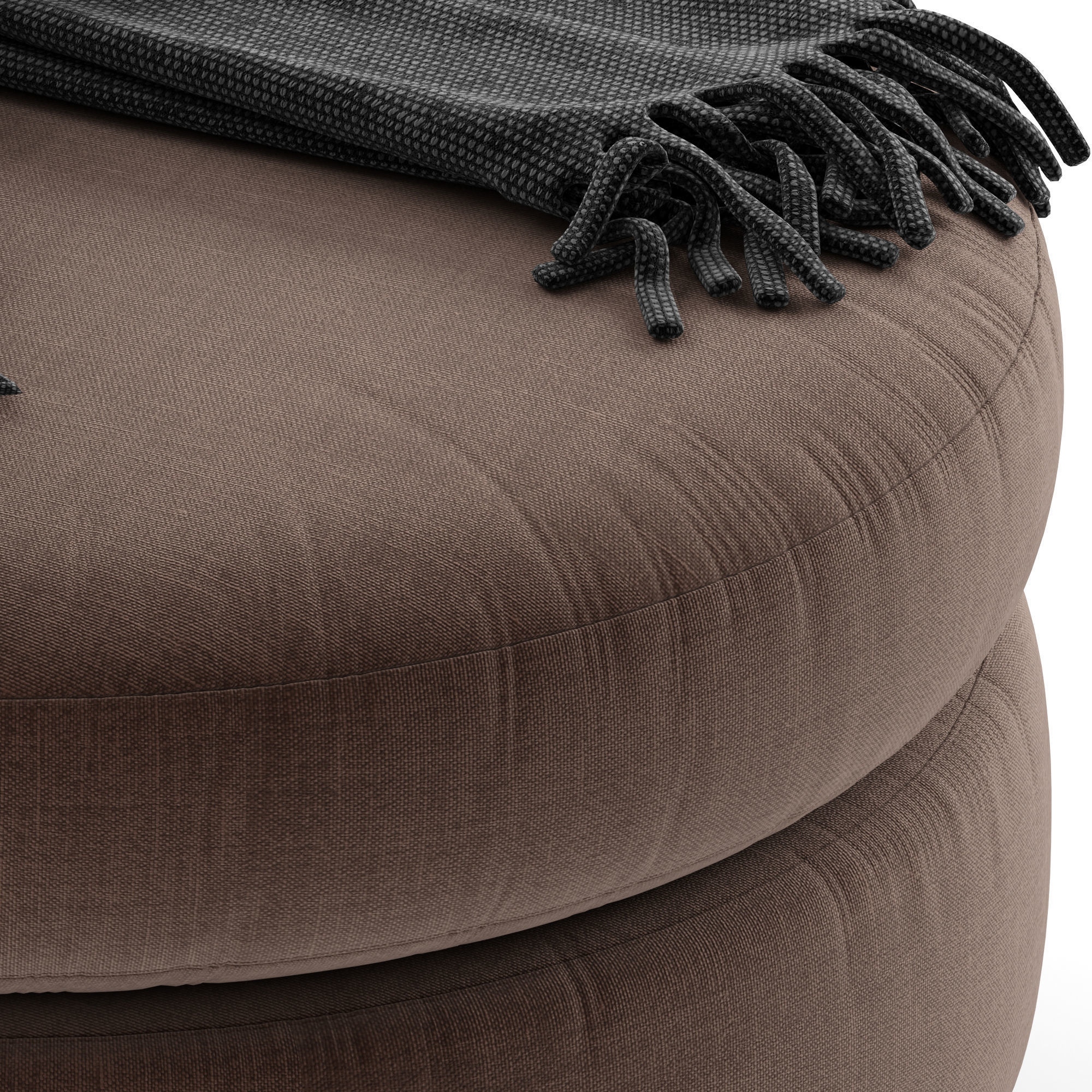 Potterybarn Balboa Upholstered Swivel Armchair with Wood Base 3D model_8